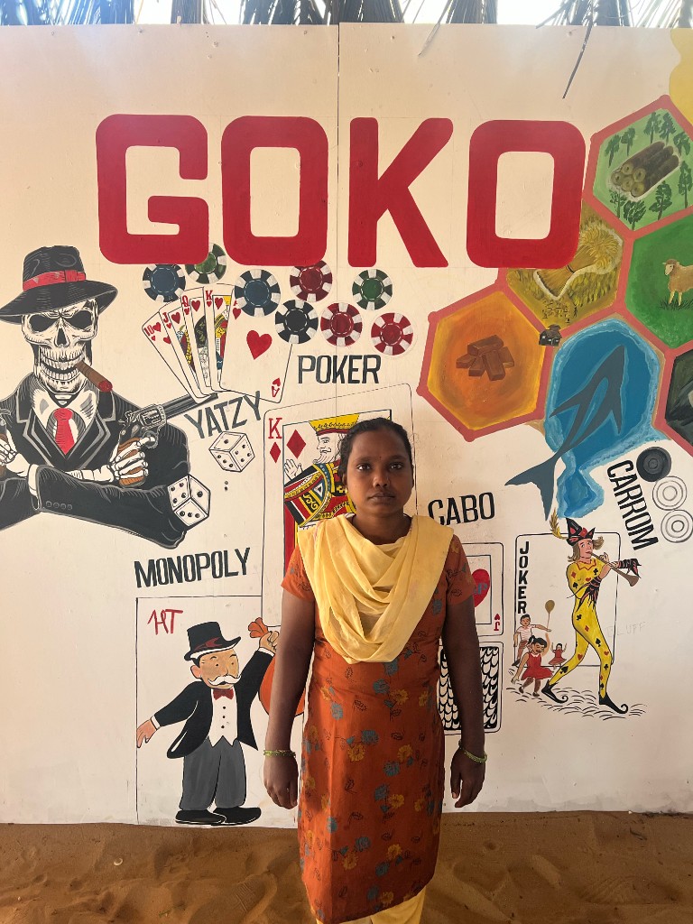 Leelawati in front of the GOKO mural